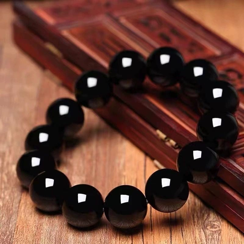 Natural Obsidian Bracelet -【Body Mind Balance & Bless Health】