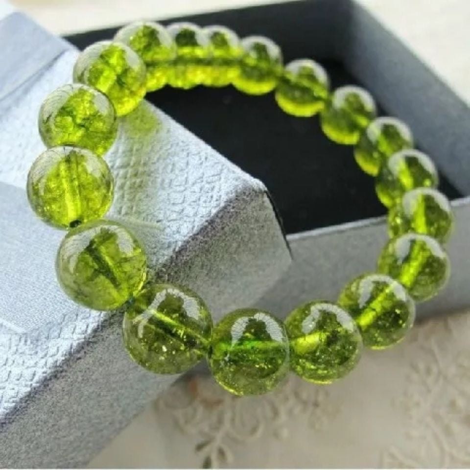 Energizing Peridot Crystal Bracelet -【Enhance Energy Aura & Relieves Anxiety】