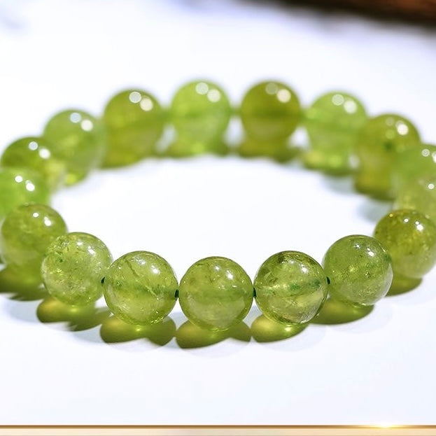 Energizing Peridot Crystal Bracelet -【Enhance Energy Aura & Relieves Anxiety】