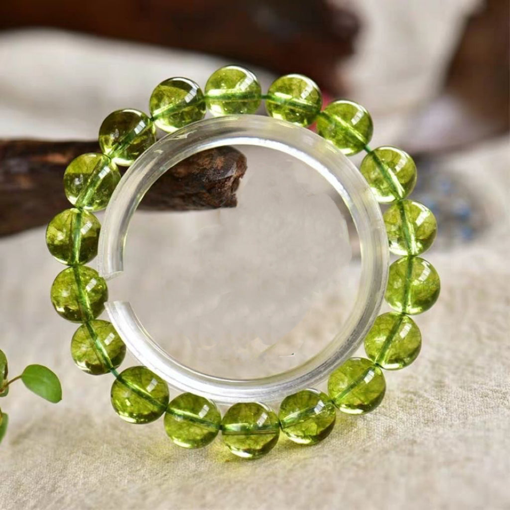 Energizing Peridot Crystal Bracelet -【Enhance Energy Aura & Relieves Anxiety】