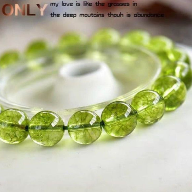 Energizing Peridot Crystal Bracelet -【Enhance Energy Aura & Relieves Anxiety】