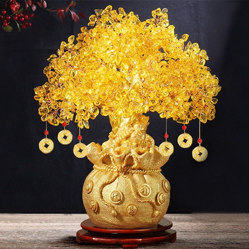 Crystal Fortune Tree Feng Shui Ornament -【Gather Wealth & Increase Fortune】