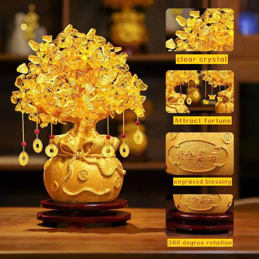 Crystal Fortune Tree Feng Shui Ornament -【Gather Wealth & Increase Fortune】