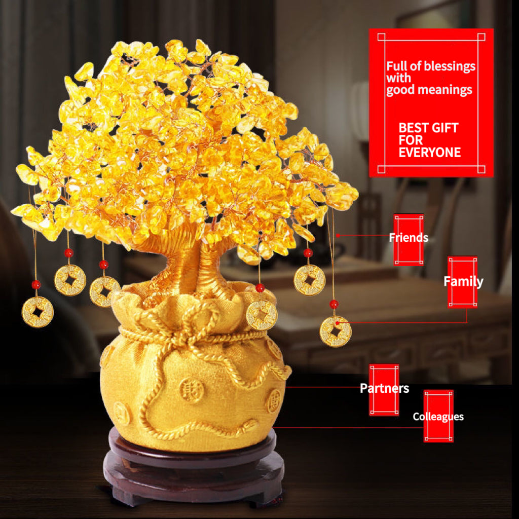 Crystal Fortune Tree Feng Shui Ornament -【Gather Wealth & Increase Fortune】