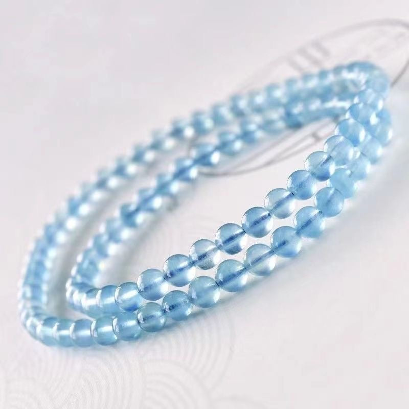 Pure Natural Aquamarine Bracelet -【Zen Meditation & Energy Cleansing】