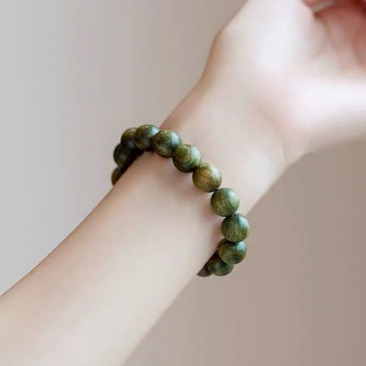 Natural Lignum Vitae Rosary Bracelet -【 Meditation Clear & Protect Health】