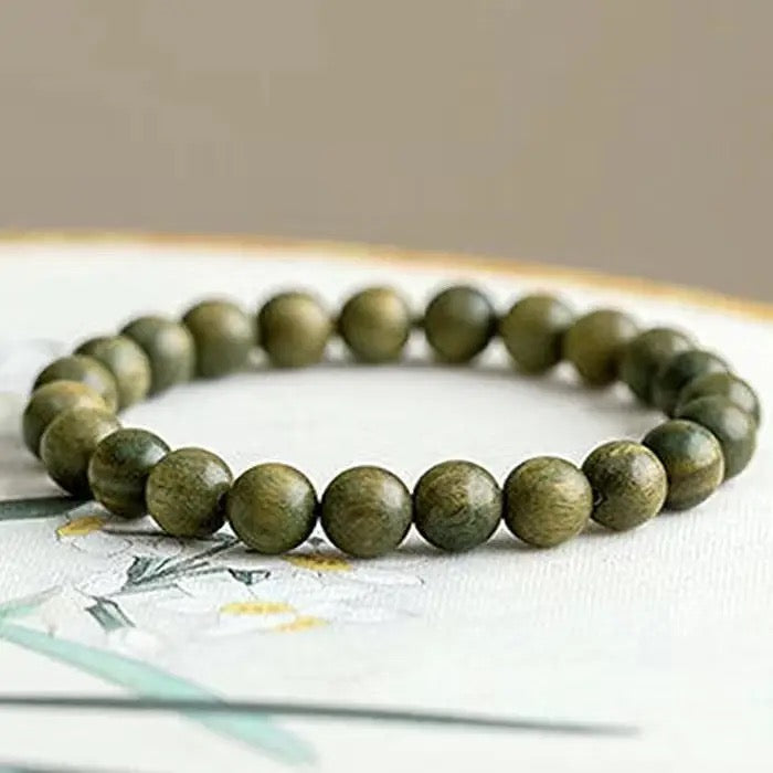 Natural Lignum Vitae Rosary Bracelet -【 Meditation Clear & Protect Health】