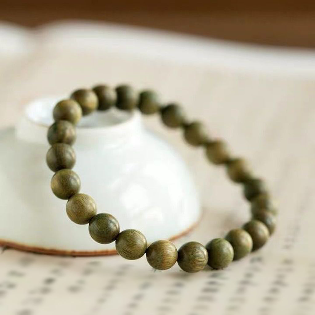 Natural Lignum Vitae Rosary Bracelet -【 Meditation Clear & Protect Health】