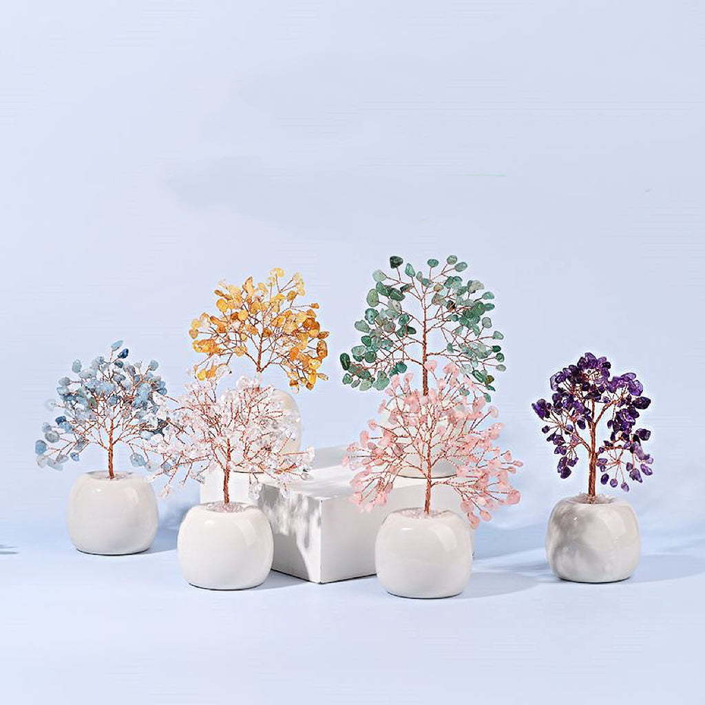 Natural Crystal Tree Energy Ornaments -【Crystal Wishing Tree】